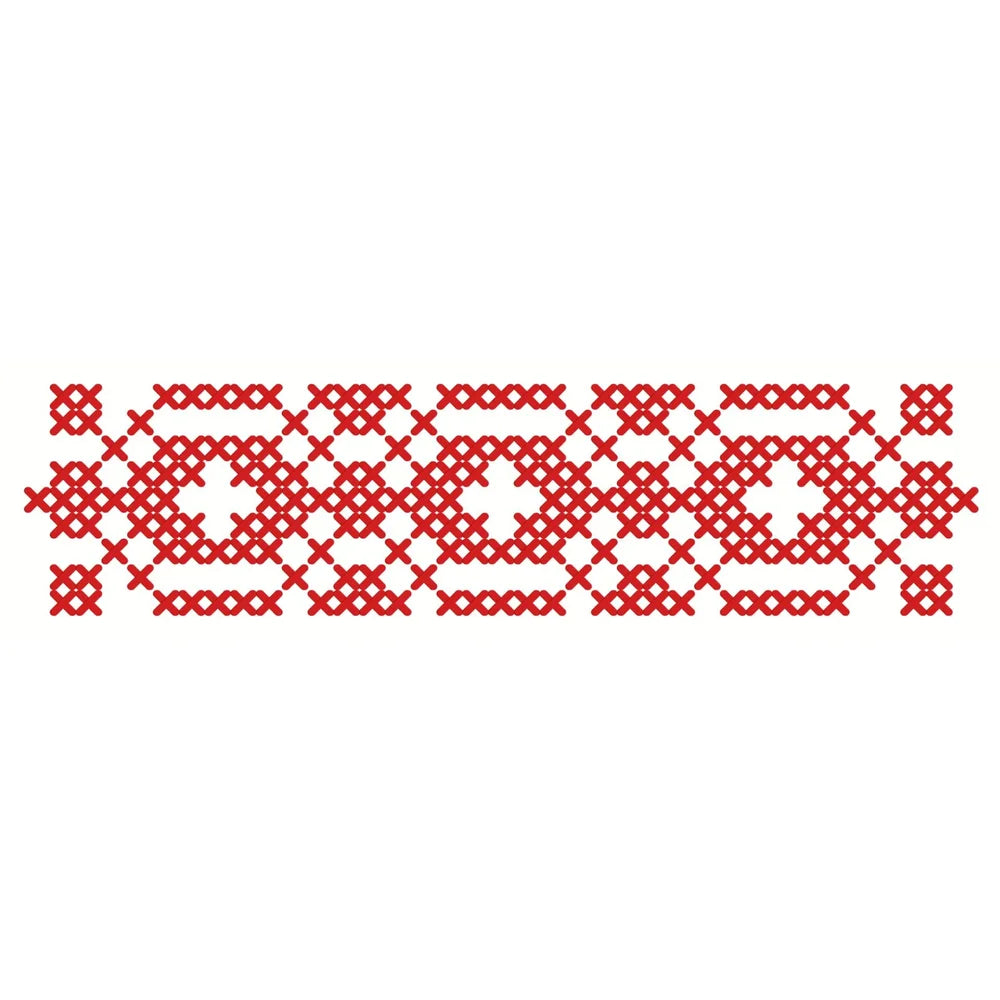 Alhaifawi | Red geometric pattern on a white background